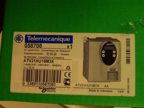 Telemecanique Altivar.. 2HP 240V..3 phase.. AC Speed Drive.. ATV31HU15M3X (NIB)