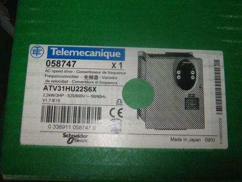 Schneider ATV31HU22S6X, AC Variable Frequency Drive, VFD, 3HP, 525-600V, New