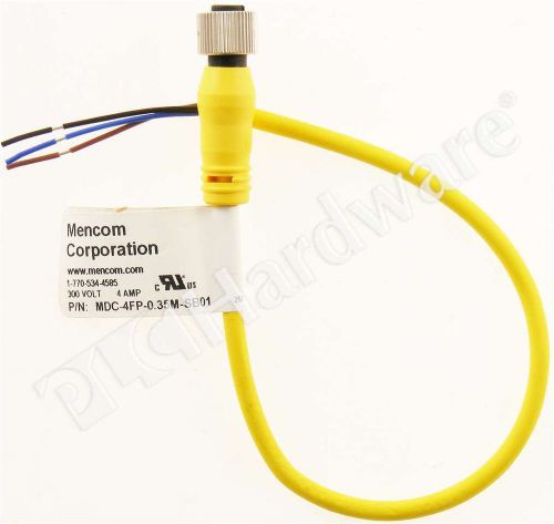 Mencom MDC-4FP-0.35M-SB01 Micro-DC Series M12 Cordset 0.35m Qty