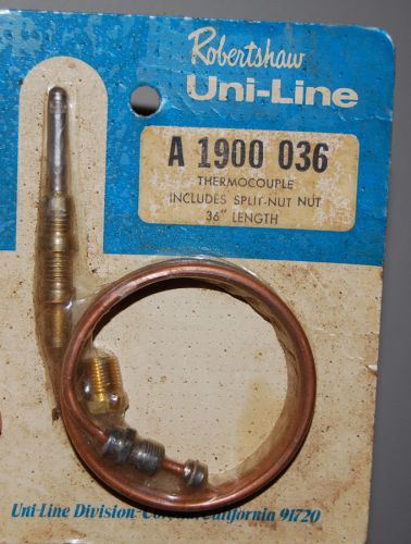 Robertshaw Thermocouple uniline A1900 036 36&#034; new HVAC parts estate sale