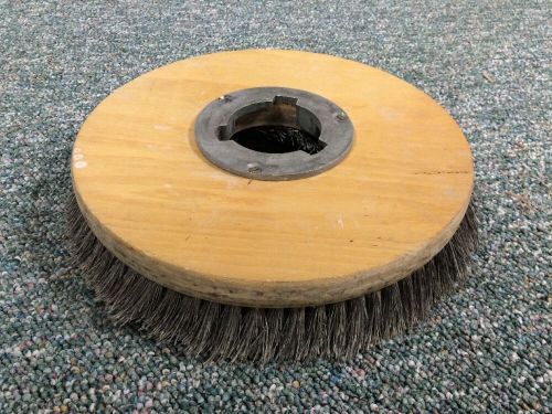 Ciruclar Floor Cleaner Buffer Brush Wood Top 13&#034; Diameter Attachment