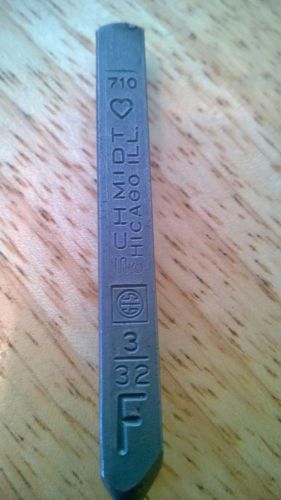 VINTAGE SCHMIDT  STEEL PUNCH STAMP LETTER F 3/32