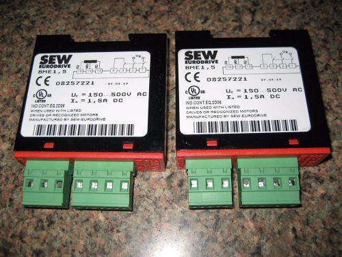 2 SEW EURODRIVE BME1.5 Brake Rectifiers  / NEW / NO BOXES