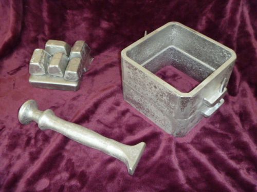 Foundry Sand Casting 6 x 6 x 5 Flask, Rammer and 5 Lbs. Aluminum Ingots  SJR