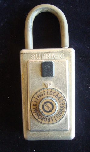 VINTAGE SUPRA - C Realtor Lock Box Padlock CLOSED UNKNOWN COMBINATION