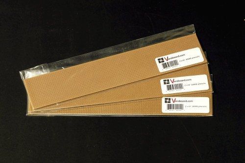 Pack of 3 Prototype Universal Perfboard 2&#034;x10&#034; (50x256mm) 2000hole Phenolic