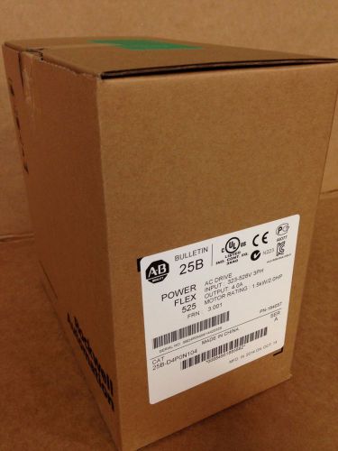 *New* Allen Bradley 25B-D4P0N104 PowerFlex 525 AC Drive 1.5kW/2HP 4.0AMP Output