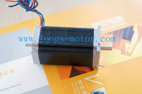 1 pc Nema 23 dual shaft stepper motor 425 oz.in=3NM 3.0A, 4 leads, CNC Mill