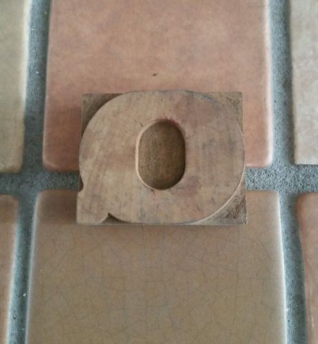 Letter press letter &#034;Q&#034; Wood