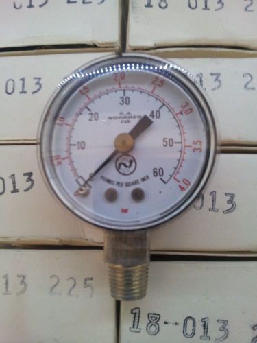 C.A. Norgren Co. 0-60 PSI Bottom Inlet Pressure Gauge 1/4&#034; Male NPT