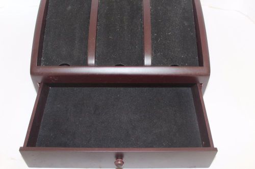 Secretary Desktop Stationery Organizer All Wood, Felt Very Nice