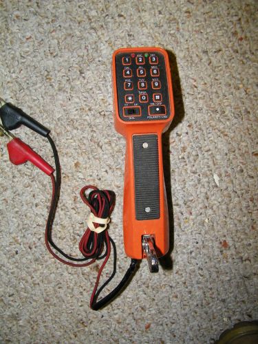 At&amp;t telephone lineman&#039;s test butt set orange push button phone for sale