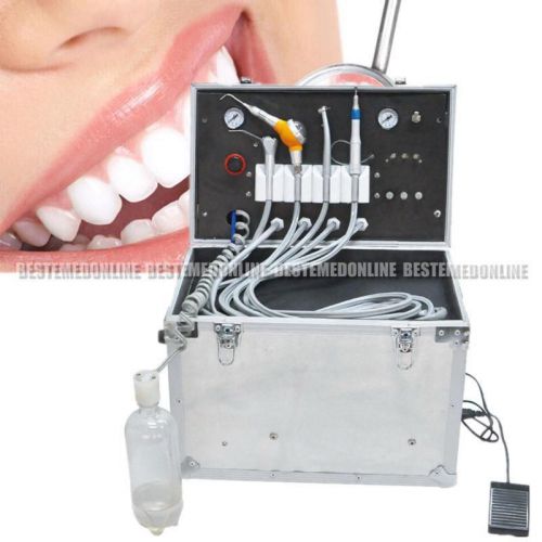 New portable dental turbine unit suction work air compressor 3 way syringe 4h for sale