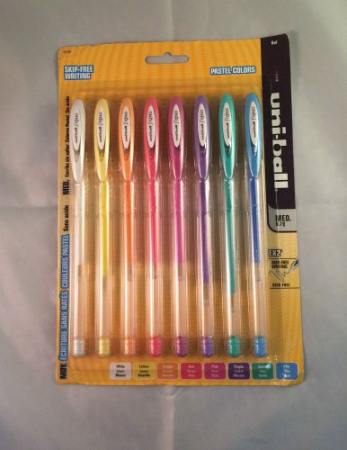 UNI-BALL- 70787 - PASTEL COLORS- GEL MEDIUM POINT - 8 COLORS PER PACKAGE