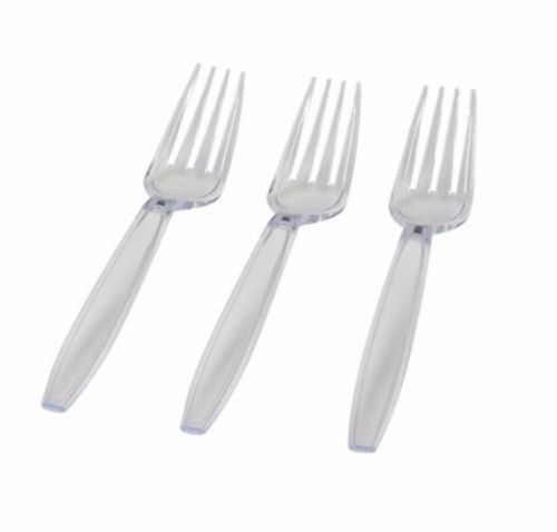 1200 ct. X-Heavy Disposable Clear FORKS Full Size Caterer-Restaurant-Household