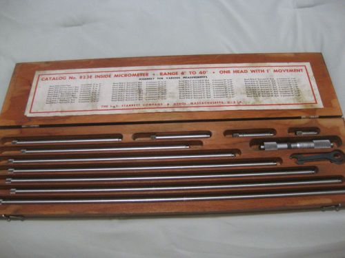 Starrett inside mike set-Range 4&#034;-40&#034; in box.