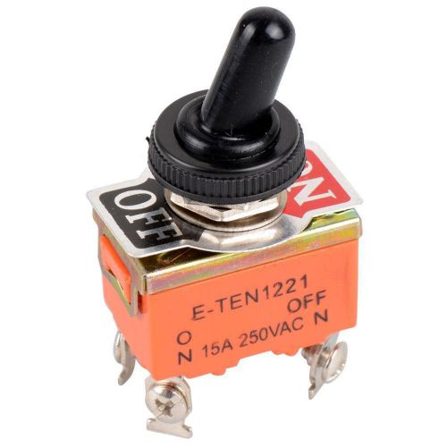 Orange Heavy Duty SPST 4 Terminal ON/OFF Toggle Switch Waterproof Cap Boot SWTP