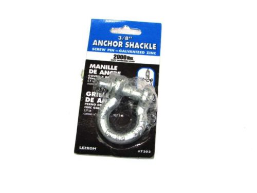 Lehigh 2000 lb. x 3/8 in. Galvanized Steel Anchor Shackle