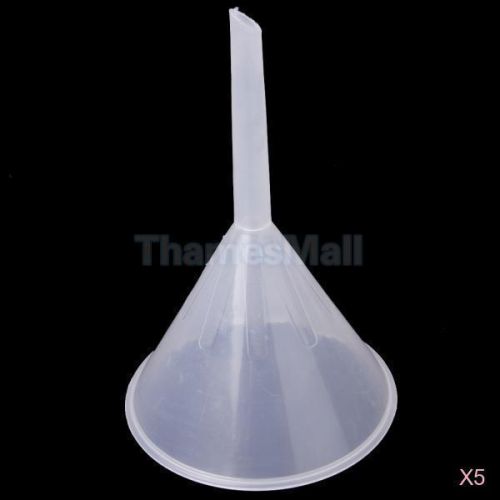 5pcs 90mm Plastic Funnel Liquid Oil Fuel Water for Kitchen Laboratory Garage Car