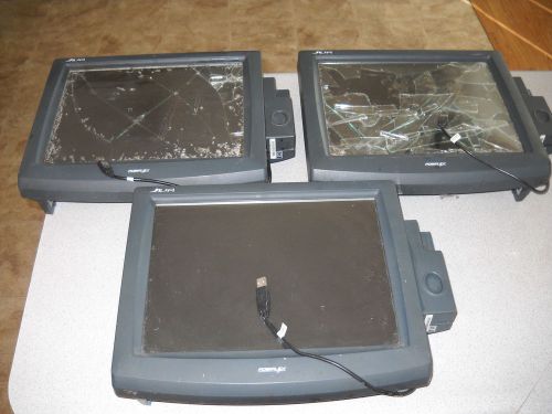 (3) Posiflex Jiva TP5700/5800 POS Terminals with BarCode Readers