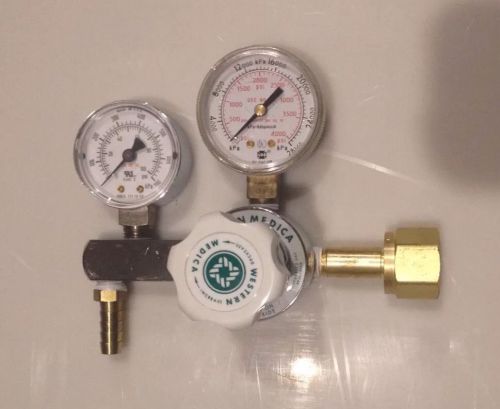 Western Medica M1-320-PG, 100 PSI, 1-Stage Brass Pressure Regulator CO2 CGA 320