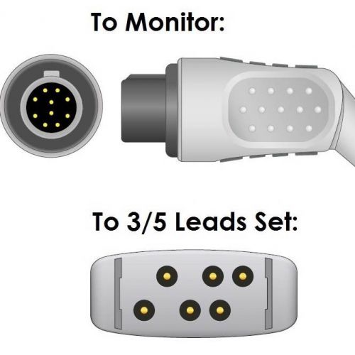 Nihon Kohden 10-Pin ECG Trunk Cable