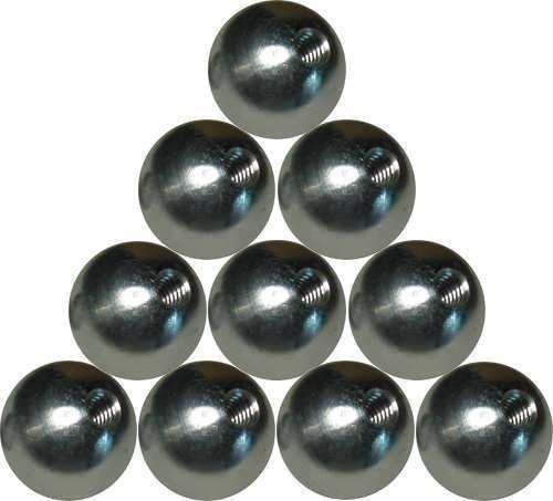 Ten 1-1/2&#034;  dia. Threaded 1/8 - IPS aluminum balls  knobs