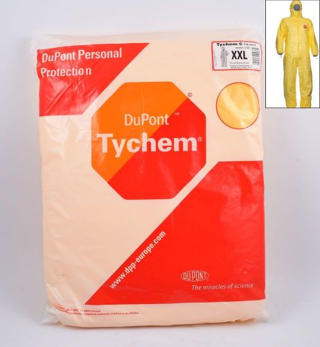 Dupont tychem c standard hooded coverall cha5 yellow hood boots suit tyvek cha5 for sale