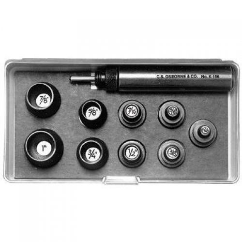 C.S. Osborne Punch Sets - 9 piece self centering punch set