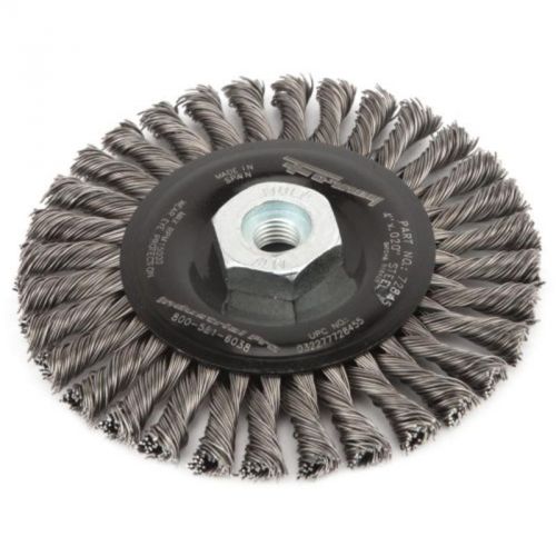 4&#034;-by-.020&#034; wire wheel brush, industrial pro stringer bead twist knot forney for sale