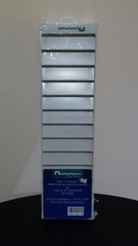 2 -12 POCKET Horizontal Badge Racks for Time &amp;Attend. System NEW