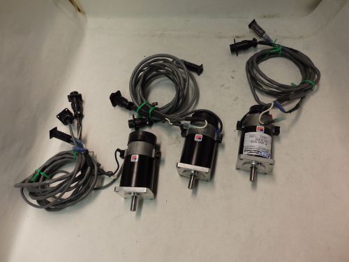 Lot of 3 Servo Motors + Cables: (1)CMC Torque Systems MH2110-079C (2) Unknown H5