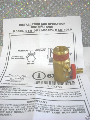 Tank Manifold, Max Flow 20 CFM Tank Mount 1/2 w/150 psi