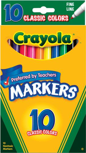 Crayola fine line markers-classic colors 10/pkg for sale