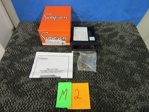 SIMPSON 2865 3-1/2 DIGIT PANEL INSTRUMENTS D.C. VOLTAGE METER SCALE MILITARY NEW