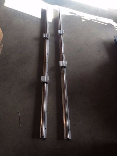 Four NB TWD-16UU Bearing Block&#039;s, w/  two 76&#034; Linear Guide Rails