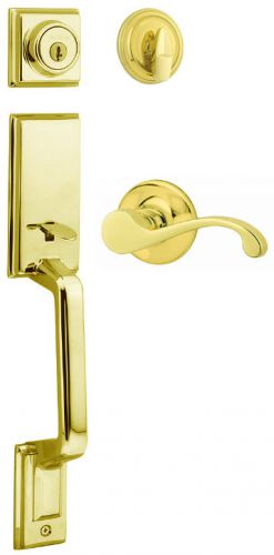 Polished Brass Kwikset Sheridan Single Door Handleset Commonwealth inside Lever