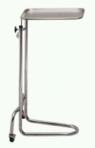 New McKesson Mayo Instrument Stand, Adj Height 34-53&#034;, 12.62x19.25x.75&#034; Tray