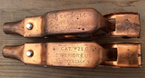 2 Superior Fuse Super Grip 21C 100 AMP Copper Electrical Alligator Clips