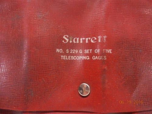 Starrett No. S229G  S 229 G Set Of 5 Telescoping Gages Gauges Machinist Tools