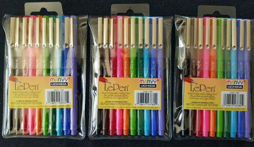 Marvy lepen le pen fineline marker 0.3mm ( 4300-10m )  10 color set - 10pc for sale