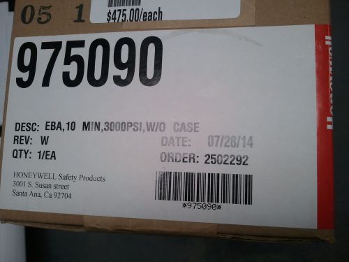 Honeywell 3000 psig escape breathing apparatus w/valve, drawstring hood 975090 for sale