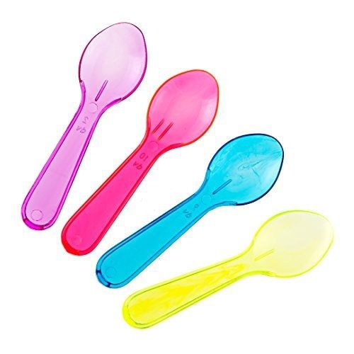 Green Direct Mini Plastic Tasting Spoons And Ice Cream Spoons Approx. 100 Spoons