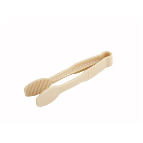 Winco PUTF-6B, 6-Inch Polycarbonate Flat-Grip Tong, Beige