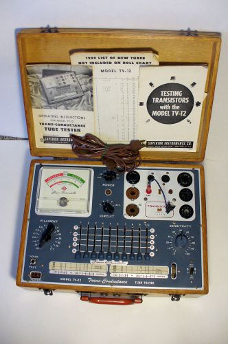 Vintage 1950&#039;s Superior TV-12 Tube Tester, for Radio, HiFi, Guitar Amps