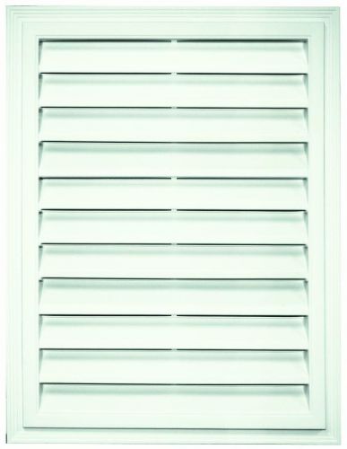 Builders Edge 18 in. x 24 in. Rectangle Gable Vent in White