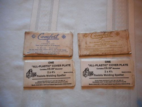 Welding Cover Plates 5 Total NOS 2&#034; x 4 1/4&#034; CR-39 Monomer