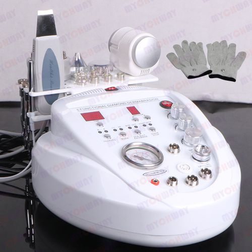 7in1 Diamond Dermabrasion Machine Ultrasonic BIO Gloves Equipment Skin Lifting