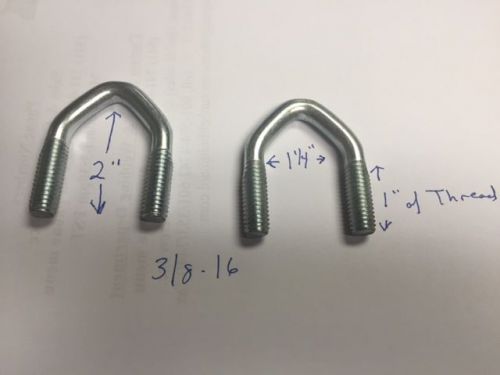 3/8-16 triangular  bend u-bolt steel zinc plated  box of 10 with nuts &amp; flats for sale