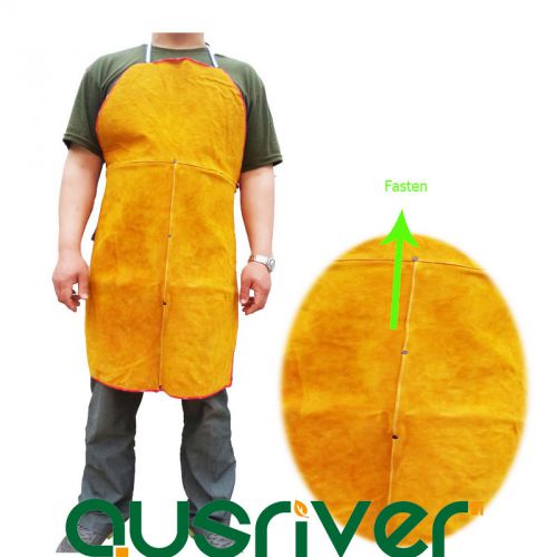 90/100cm Leather Welding Apron Protective Patchwork Clothing Apparel Suit Welder